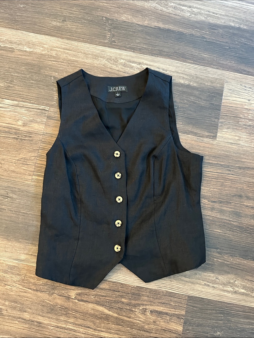 J. Crew Black Slim-fit Vest in Linen